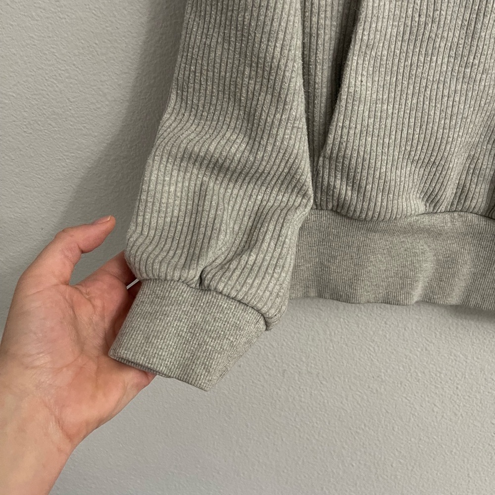 Varley Cyrus Half Zip Ribbed Gray Size Small - Picture 4 of 13